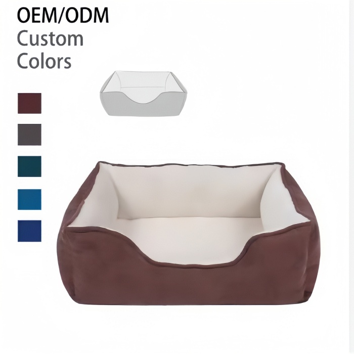 Easy Clean Giant Dog Bed Detachable Wash Plush square Dog Cushion Bed For Large Dog 