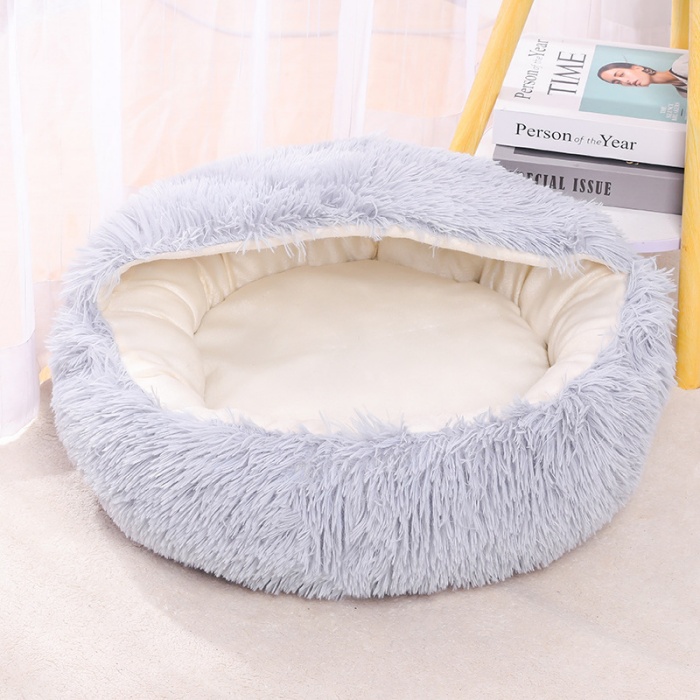 Cat Bed Shell Shape Plush Warm In Autumn Winter 