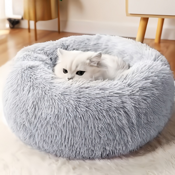 Comfy Anti-Anxiety Calming Dog & Cat Donut Bed | Fluffy Dog Bed 