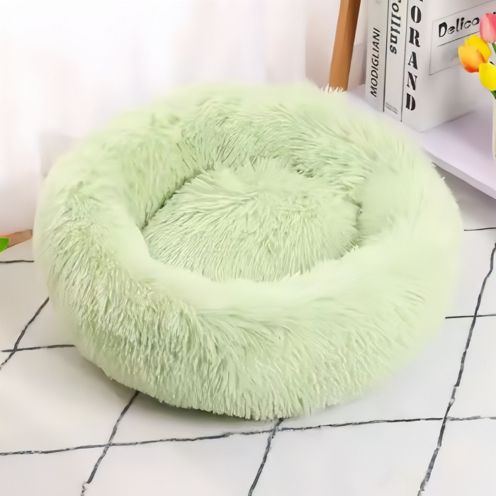 Soft Fabric Dog Bed Comfortable Round Donut Pet Beds Cushion 