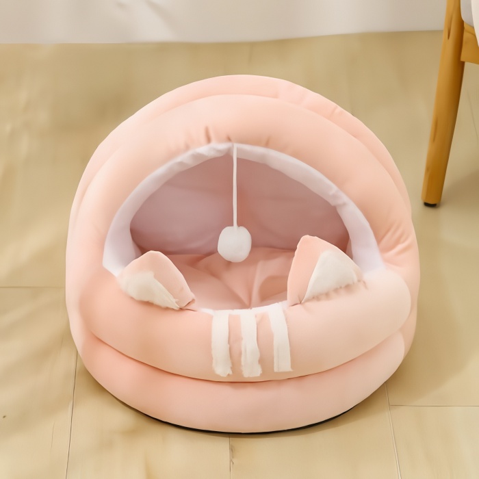 Semi-enclosed Pet Cat Bed Round Dog House Wholesale Dog Beds Warm Cat Bed Dog Kennel