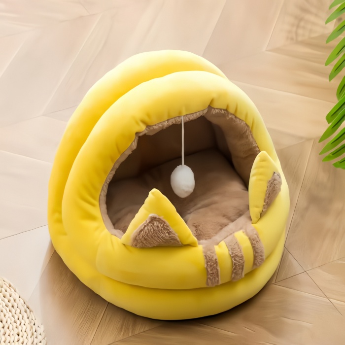 Semi-enclosed Pet Cat Bed Round Dog House Wholesale Dog Beds Warm Cat Bed Dog Kennel 